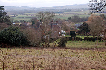 Billington Manor seen from the church January 2009